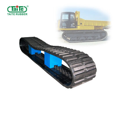 Goede prijs. Hoge tractie 800x150x67 Dumper rubber tracks met hard rubber loopvlak patroon voor Komatsu CD110R Carrier online